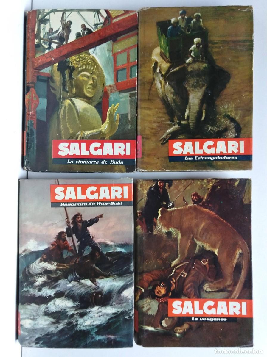 Libros de segunda mano: Lote 4 libros SALGARI &ndash; Ed. MOLINO