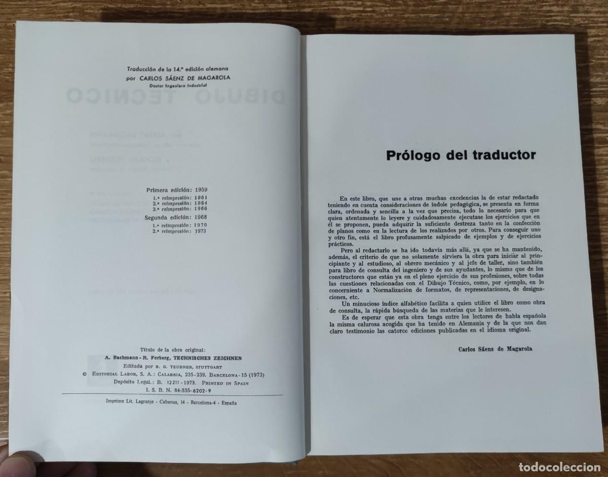 Libros de segunda mano: Libro - Dibujo T&eacute;cnico (1973) Albert Bachmann y Richard Forberg - Foto 2