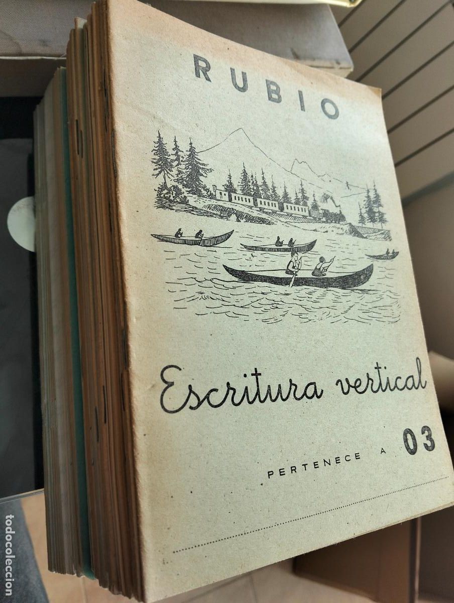 Libros de segunda mano: Lotazo Cuadernos Rubio, Escritura Vertical 3 y 4, a parte vienen cuadernos doble linea, L54