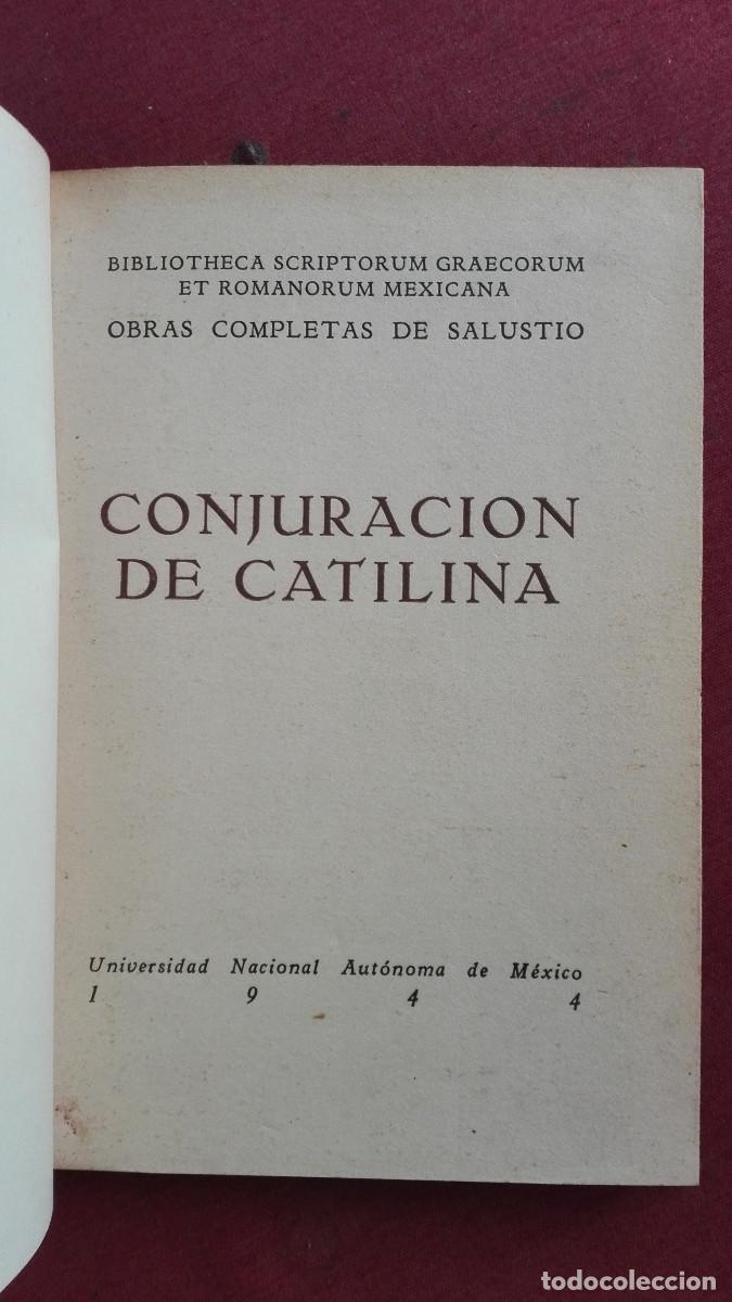 Libros de segunda mano: Salustio-Conjuracion de Catilina-1944 - Foto 1