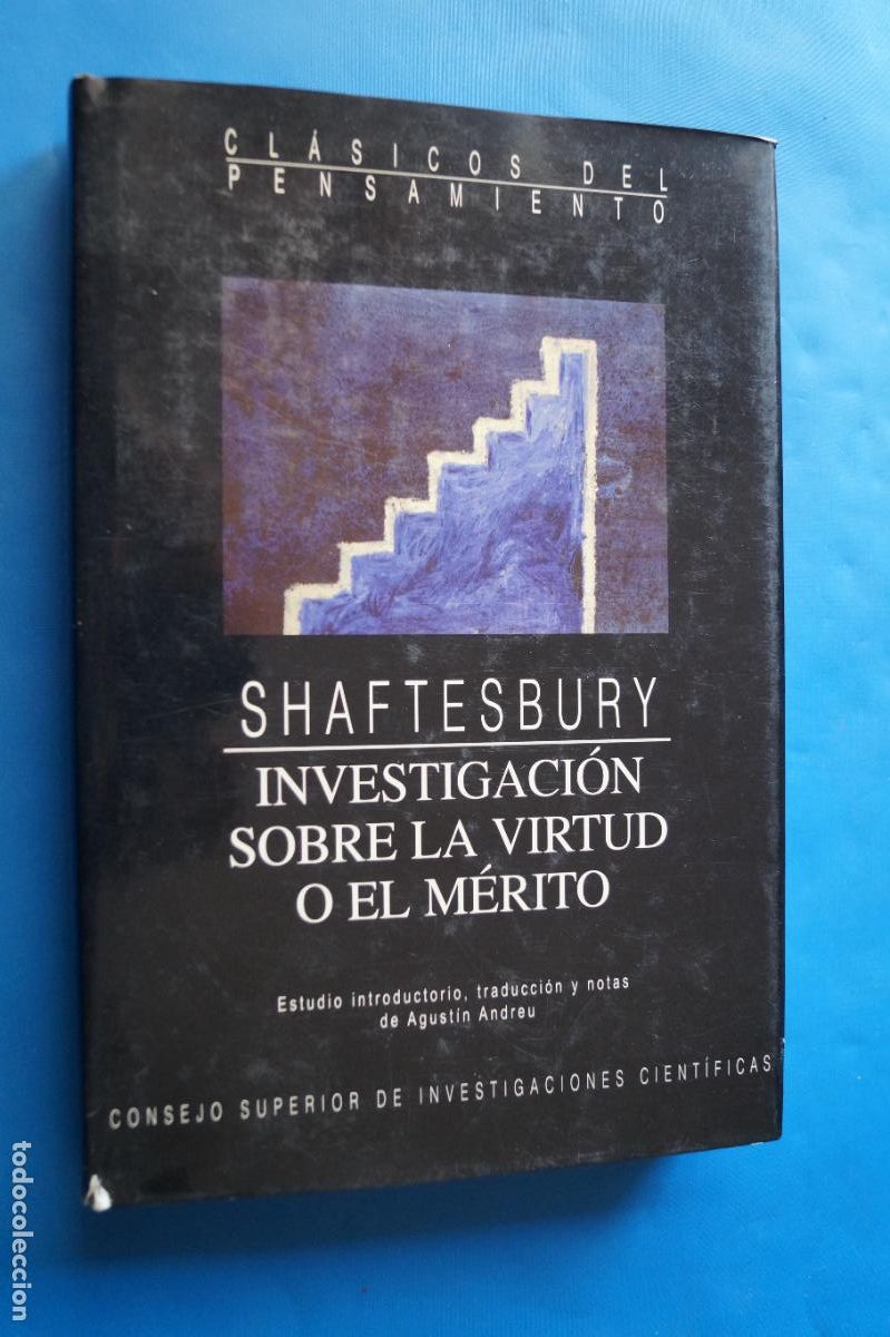 Libros de segunda mano: INVESTIGACION SOBRE LA VIRTUD O EL MERITO. SHAFTESBURY