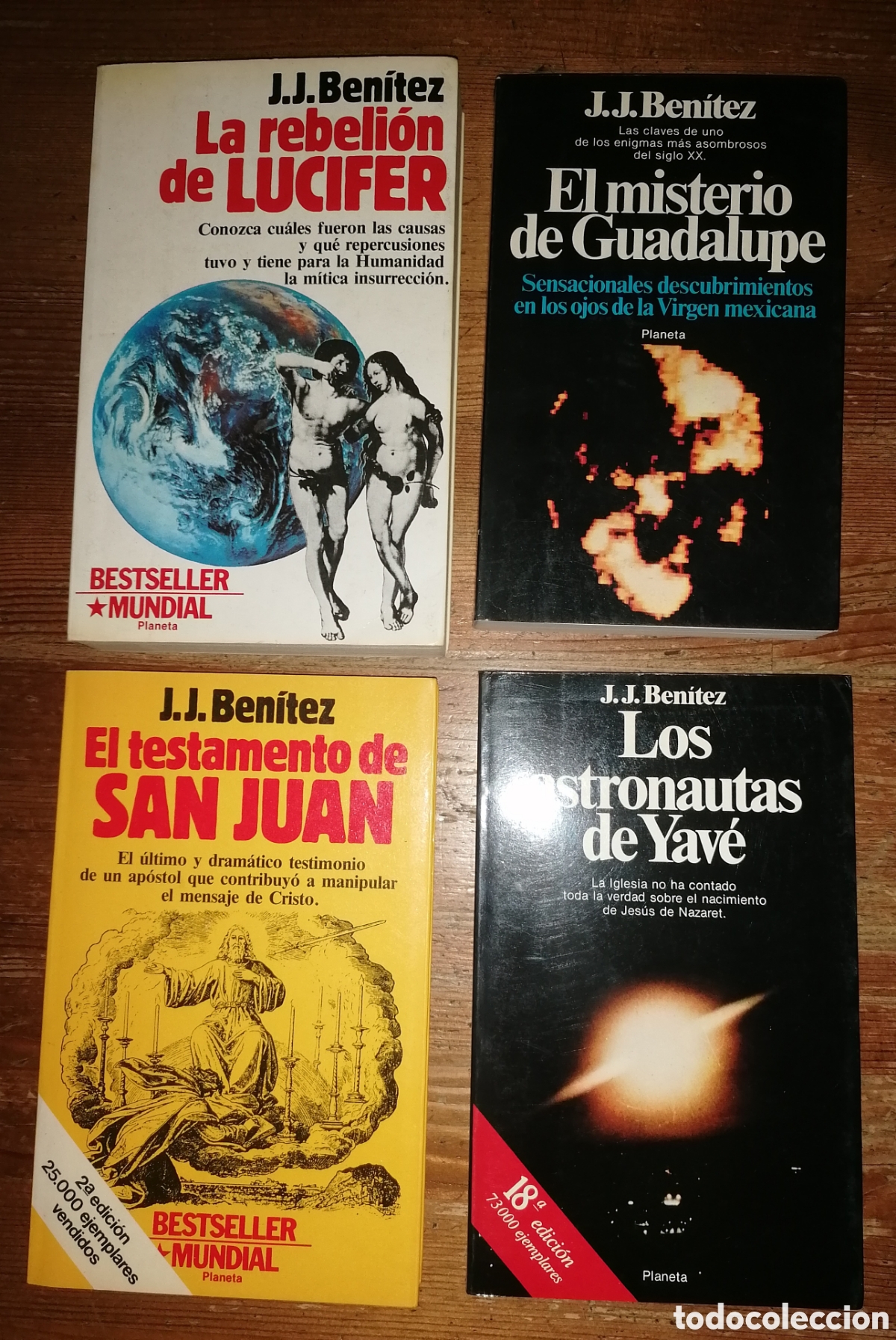 Libros de segunda mano: JJ BEN&Iacute;TEZ. LA REBELI&Oacute;N DE LUCIFER. EL MISTERIO DE GUADALUPE. EL TESTAMENTO DE SAN JUAN. LOS ASTRO..