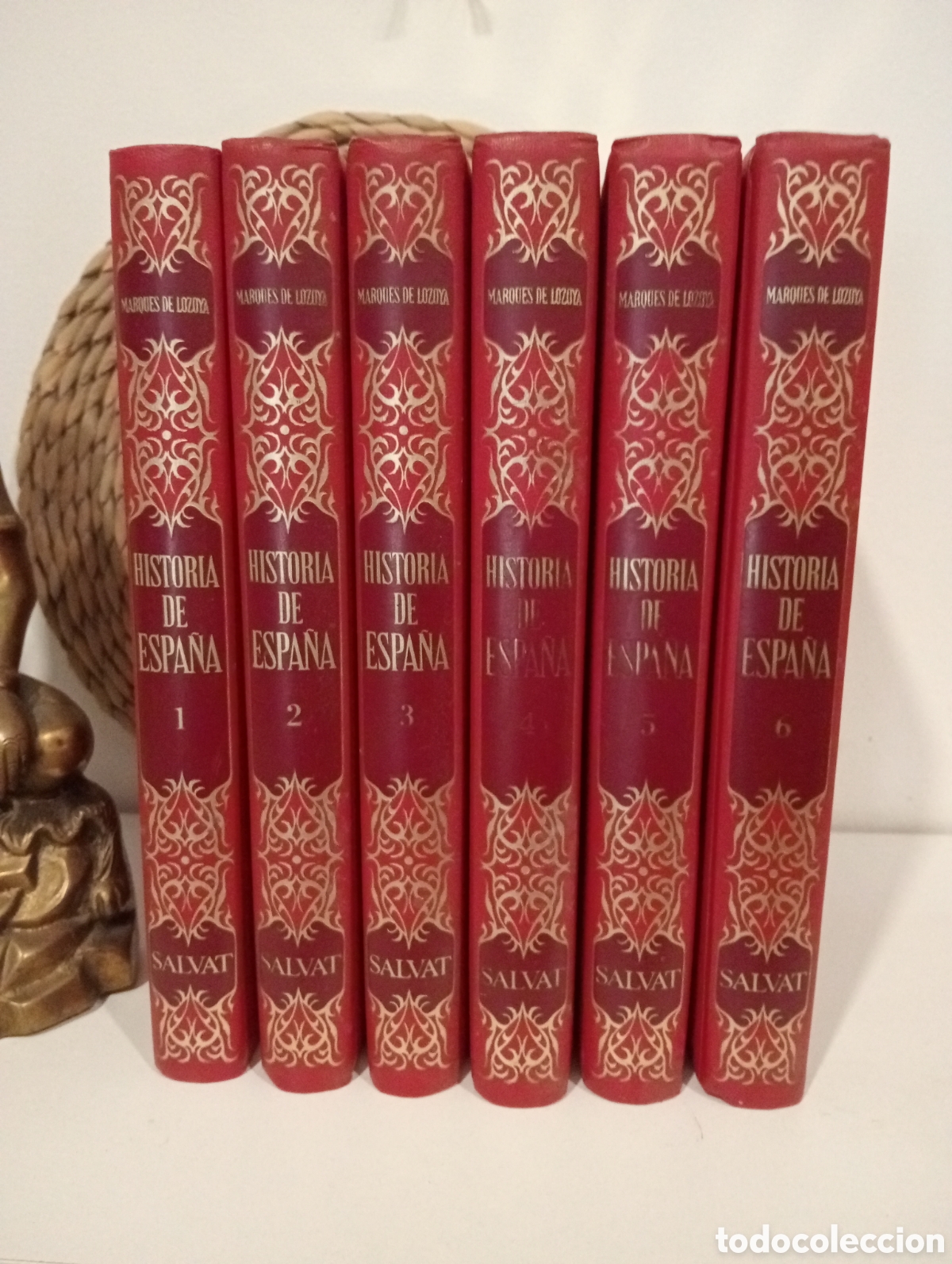 Libros de segunda mano: Seis tomos de la Historia de Espa&ntilde;a escrita por el Marqu&eacute;s de Lozoya