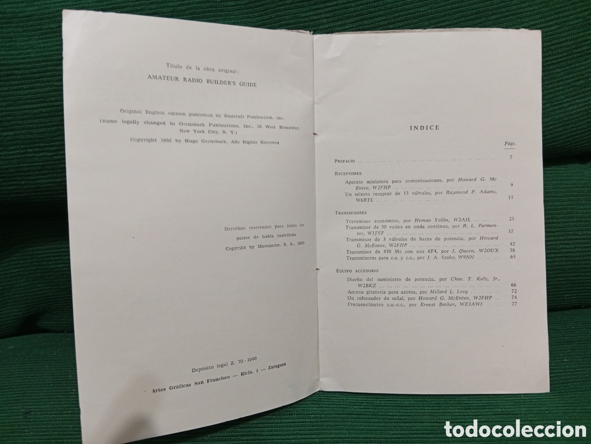 Libros de segunda mano: CONSTRUCCION DE RECEPTORES Y TRANSMISORES, EDICIONES TECNICAS MARCOMBO. - Foto 2