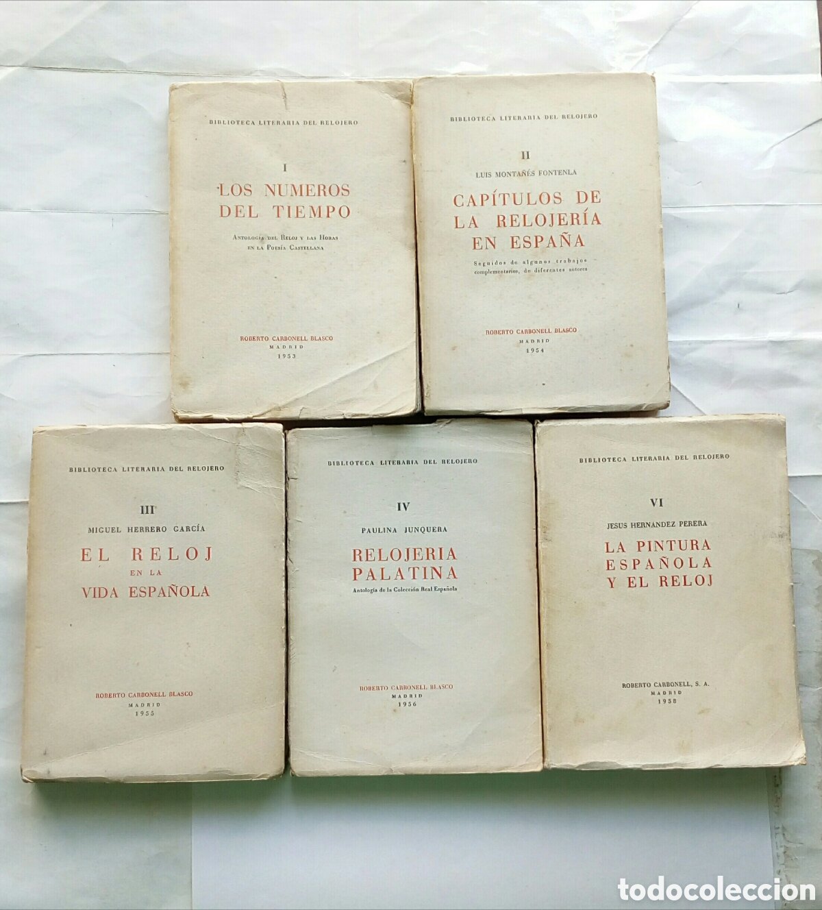 Libros de segunda mano: Biblioteca Literaria del Relojero. (5 vol&uacute;menes).
