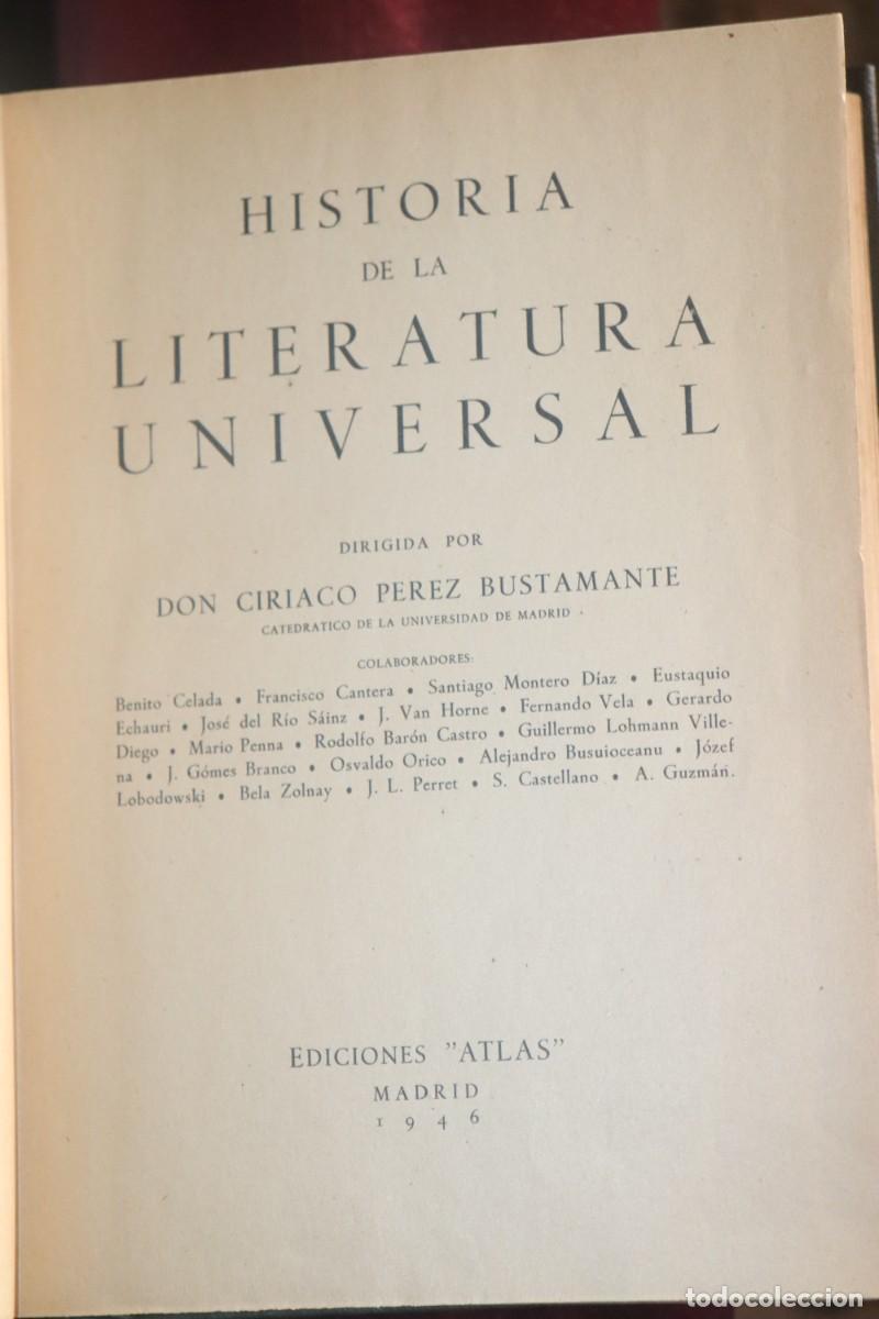Libros de segunda mano: Historia de la Literatura Universal &ndash; 1946 &ndash; Ediciones Atlas &ndash; Libro antiguo