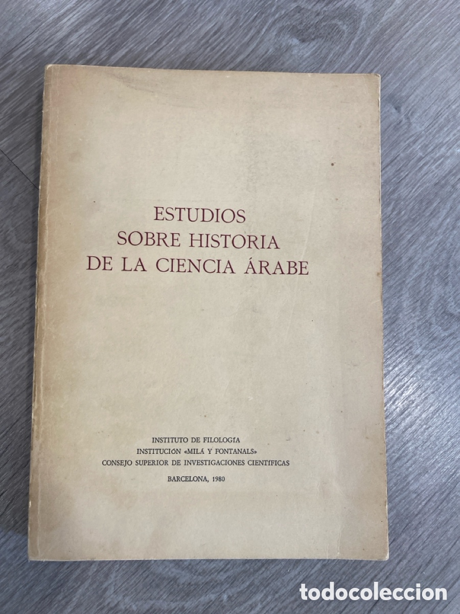 Second hand books: Estudios sobre historia de la ciencia &aacute;rabe Editor :Juan Vernet Ed.*