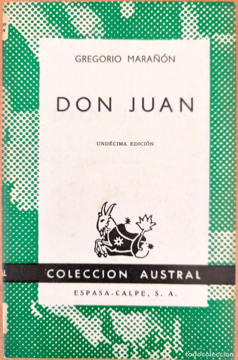 Libros de segunda mano: Don Juan, de Gregorio Mara&ntilde;&oacute;n - COLECCI&Oacute;N AUSTRAL