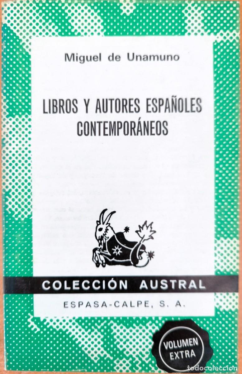 Libros de segunda mano: Libros y Autores Espa&ntilde;oles Contempor&aacute;neos, de Miguel de Unamuno - COLECCI&Oacute;N AUSTRAL