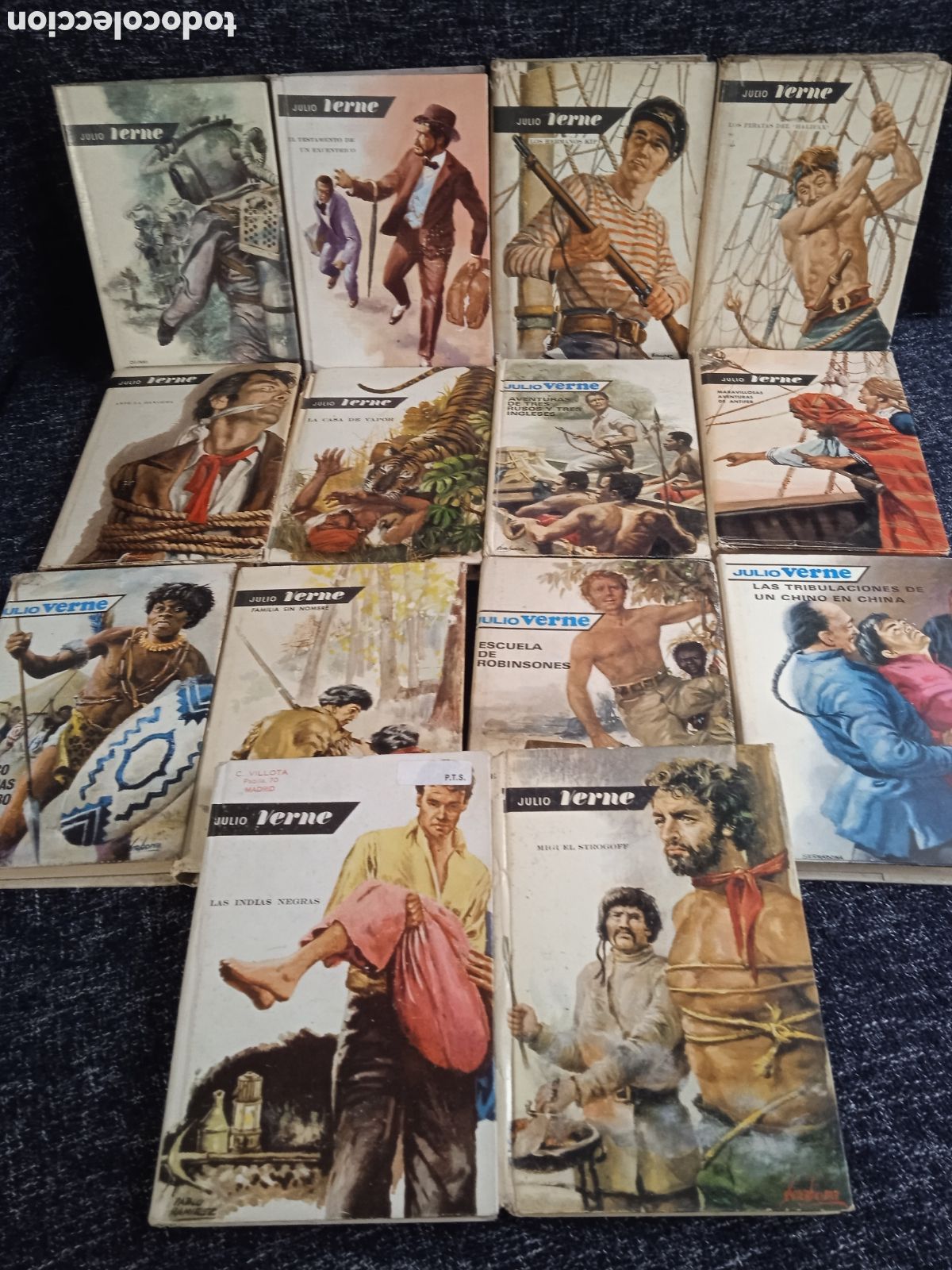 Libros de segunda mano: JULIO VERNE -LOTE DE 14 LIBROS -EDITA : MOLINO A&Ntilde;OS 50