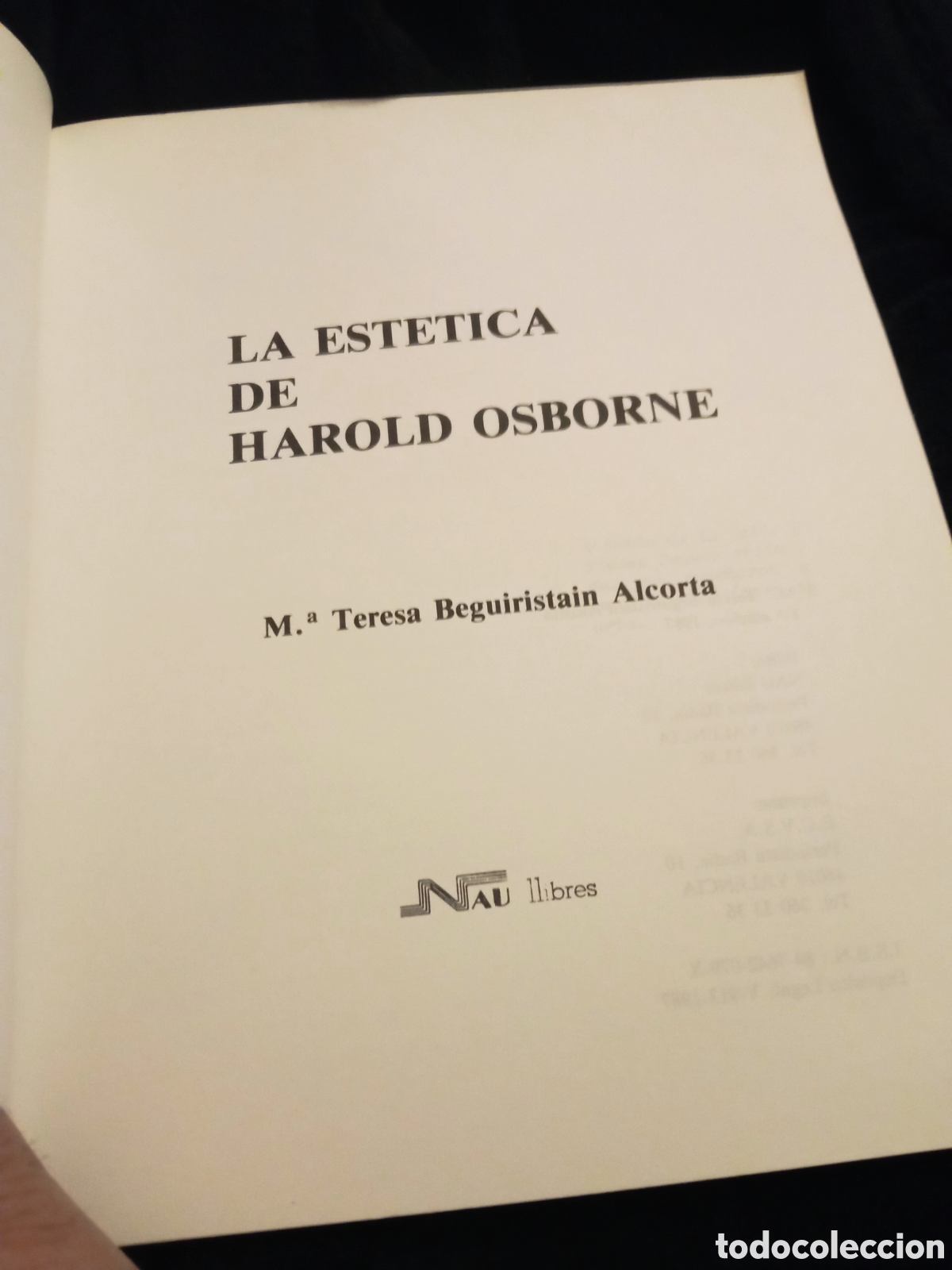 Libros de segunda mano: La est&eacute;tica de Harold Osborne, 1 edici&oacute;n de 1987 - Foto 3