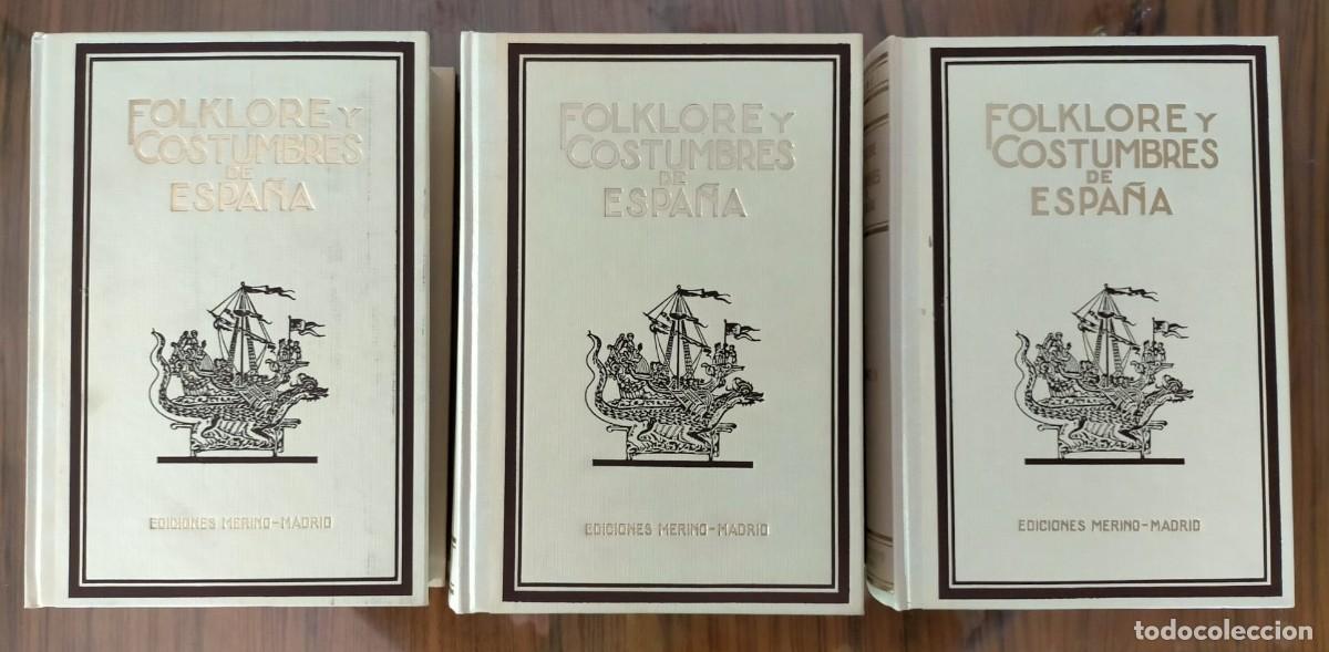 Libros de segunda mano: Folklore y Costumbres de Espa&ntilde;a &ndash; 3 Tomos completos &ndash; 1941&ndash;1946 &ndash; Carreras y Candi
