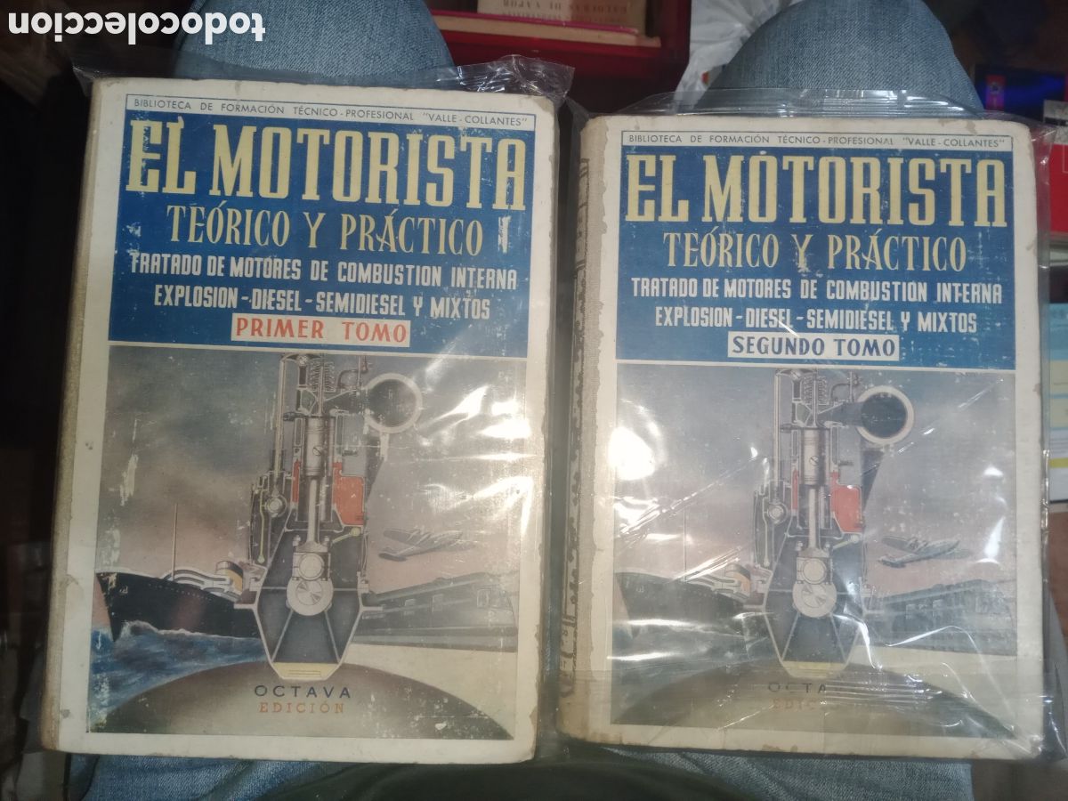 Libros de segunda mano: El motorista te&oacute;rico y pr&aacute;ctico motores de combusti&oacute;n interna Tomos I y II Valle Collantes