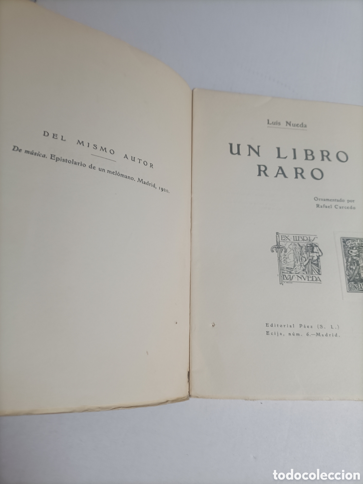 Libros de segunda mano: Un libro raro Luis Nueda. - Foto 6