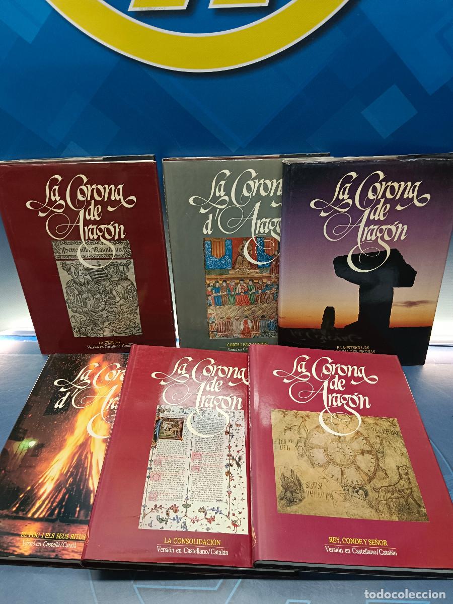 Libros de segunda mano: Libros, LA CORONA DE ARAGON. COMPLETA , 6 tomos, version en castellano y catalan- ED. ARAGO, 1988.