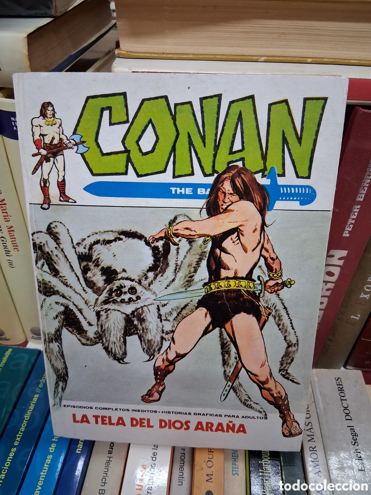 Libros de segunda mano: Conan the barbarian - La tela del dios ara&ntilde;a 7 - el barbaro 1973 Ediciones vertice