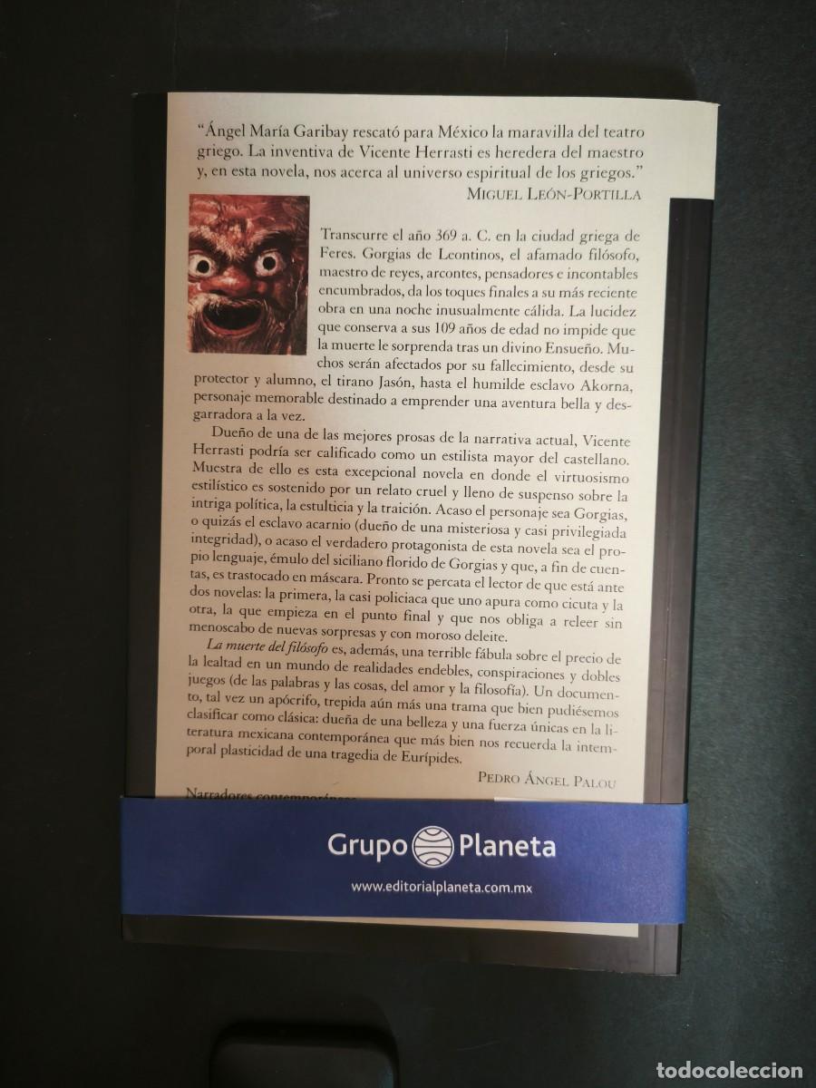 Libros de segunda mano: La muerte del fil&oacute;sofo - Vicente Herrasti - Foto 3