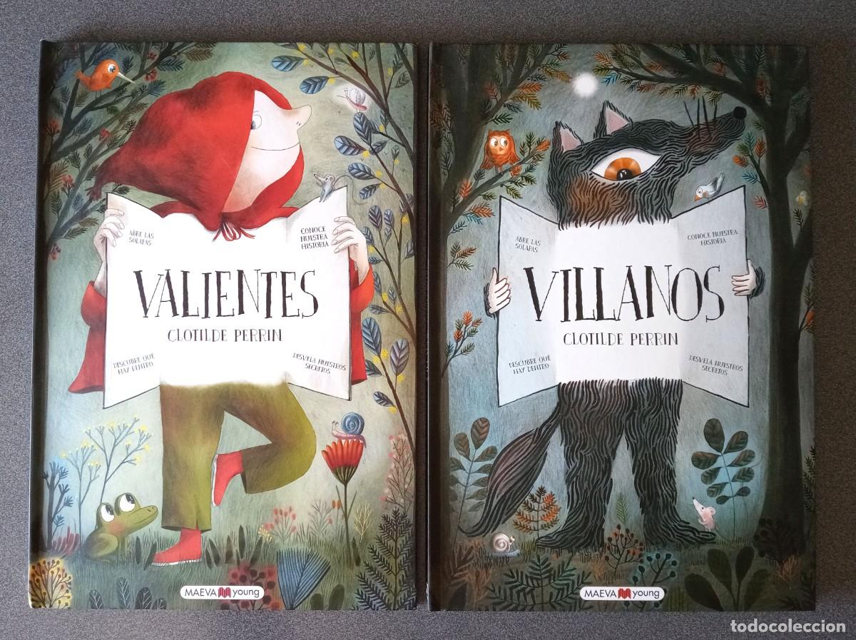Libros de segunda mano: Lote cuentos Valientes Villanos Clotilde Perrin