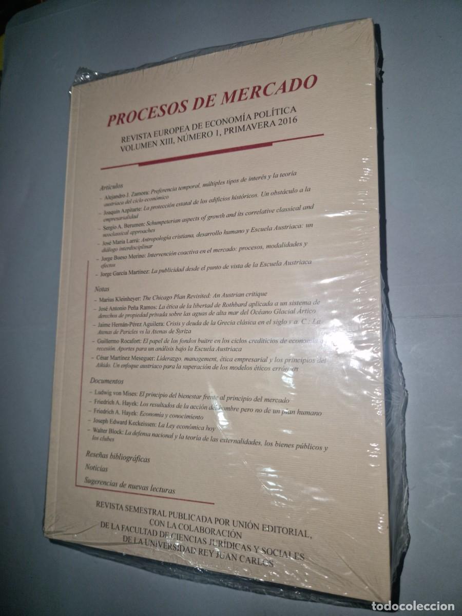 Libros de segunda mano: procesos de mercado revista europea de econom&iacute;a pol&iacute;tica, vol XIII, numero 1
