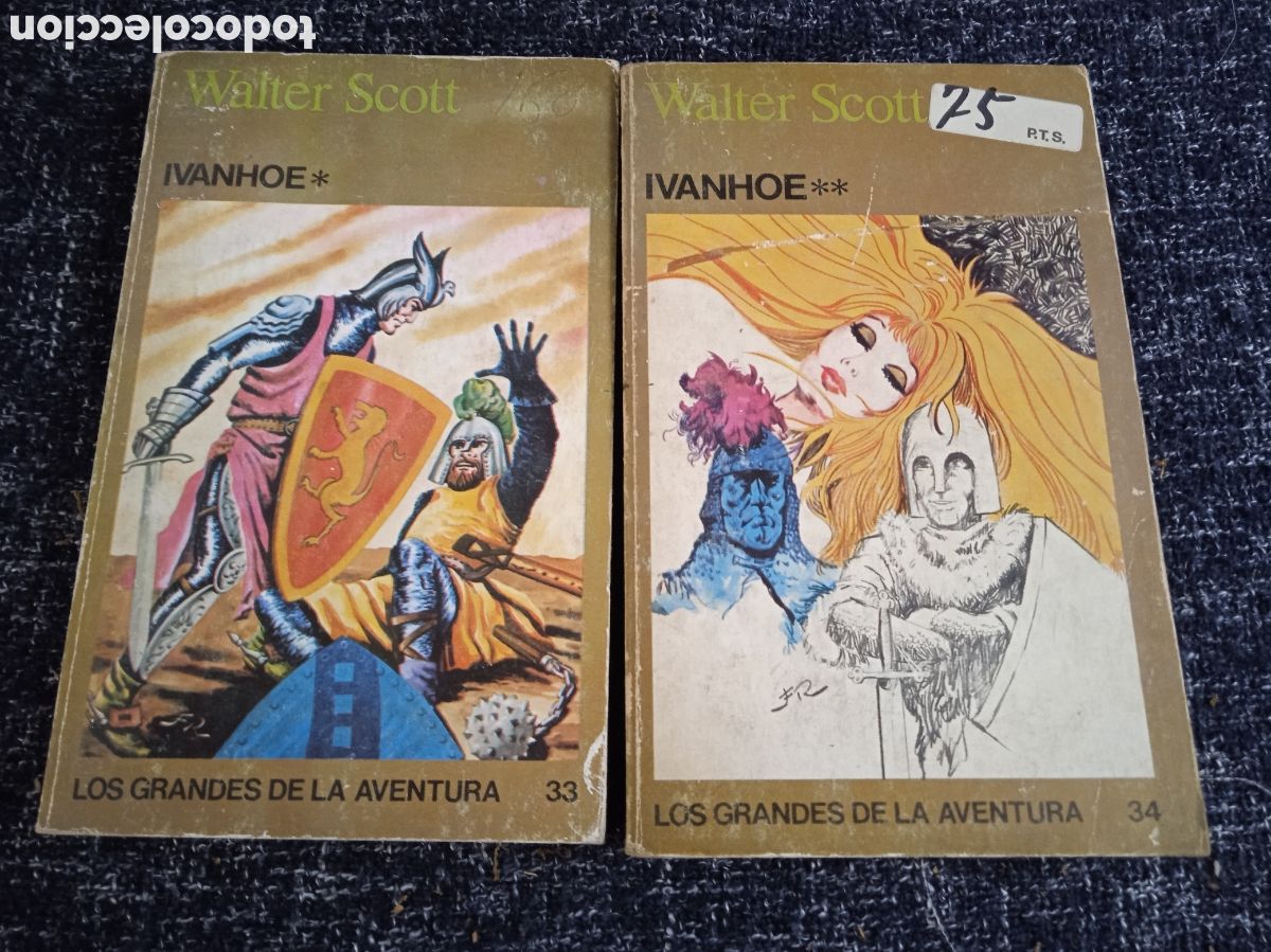 Libros de segunda mano: IVANHOE / WALTER SCOTT -DOS TOMOS -FAVENCIA A&Ntilde;OS 70
