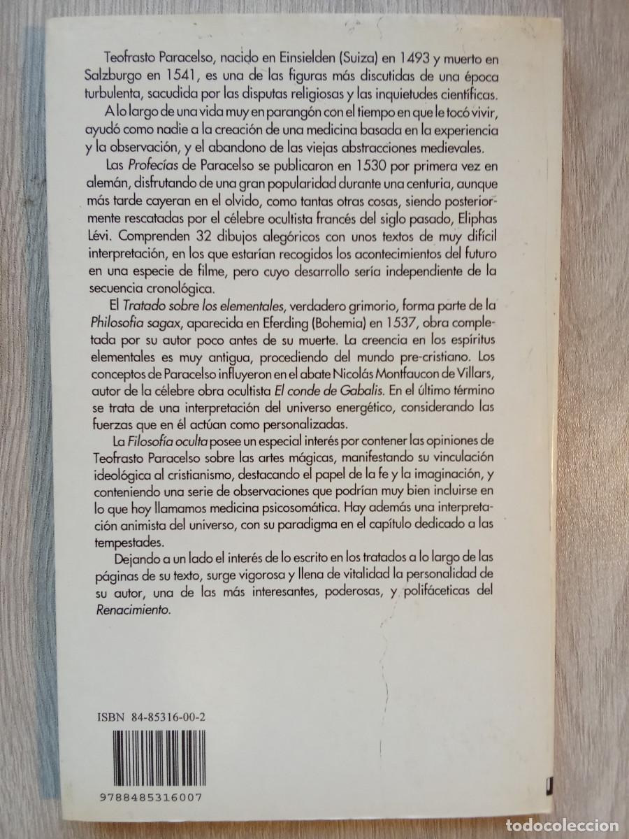 Libros de segunda mano: Paracelso - Tres tratados esot&eacute;ricos - Foto 2