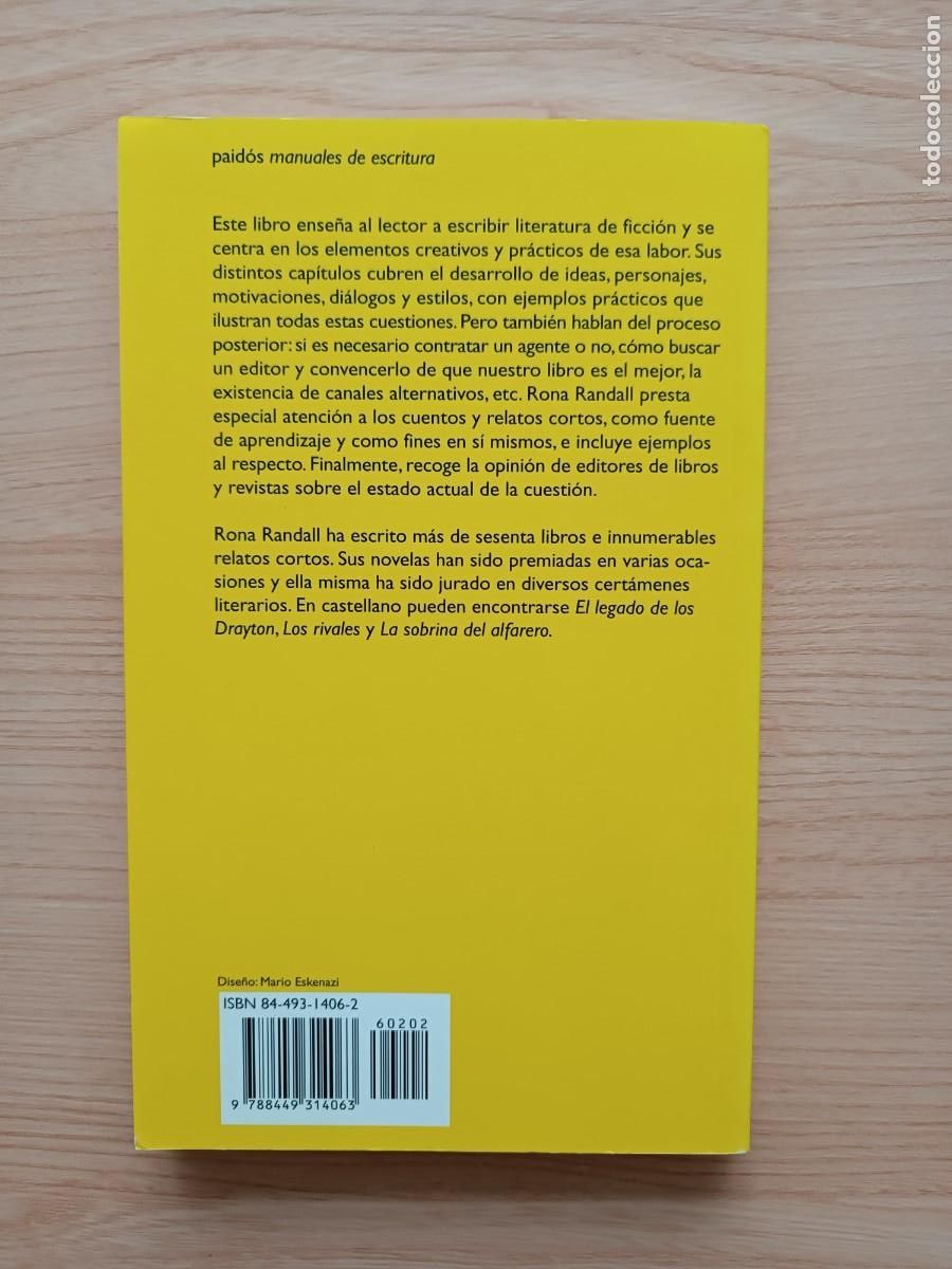 Libros de segunda mano: Escribir ficci&oacute;n - Rona Randall. Paid&oacute;s - Foto 2