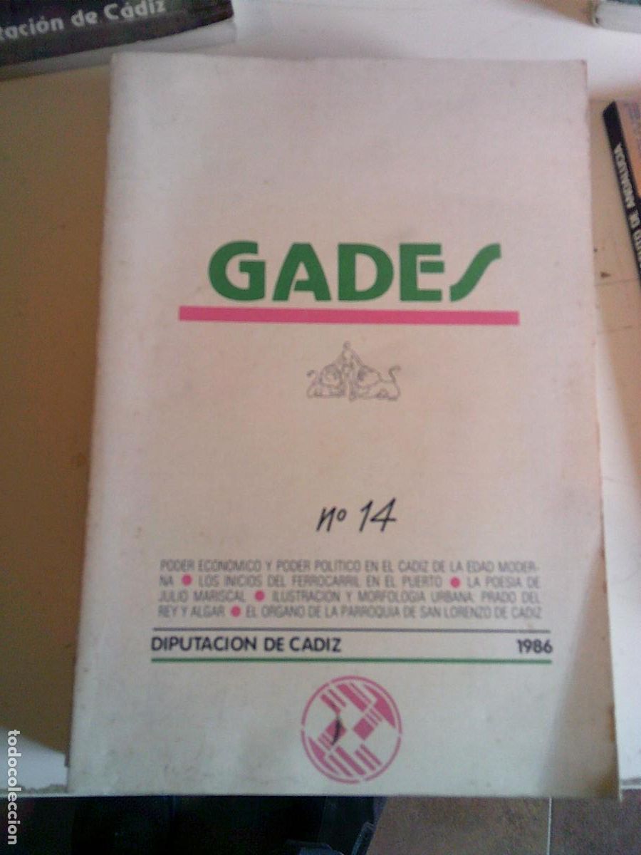 Libros de segunda mano: Gades N&ordm; 14 Diputaci&oacute;n de C&aacute;diz 1986