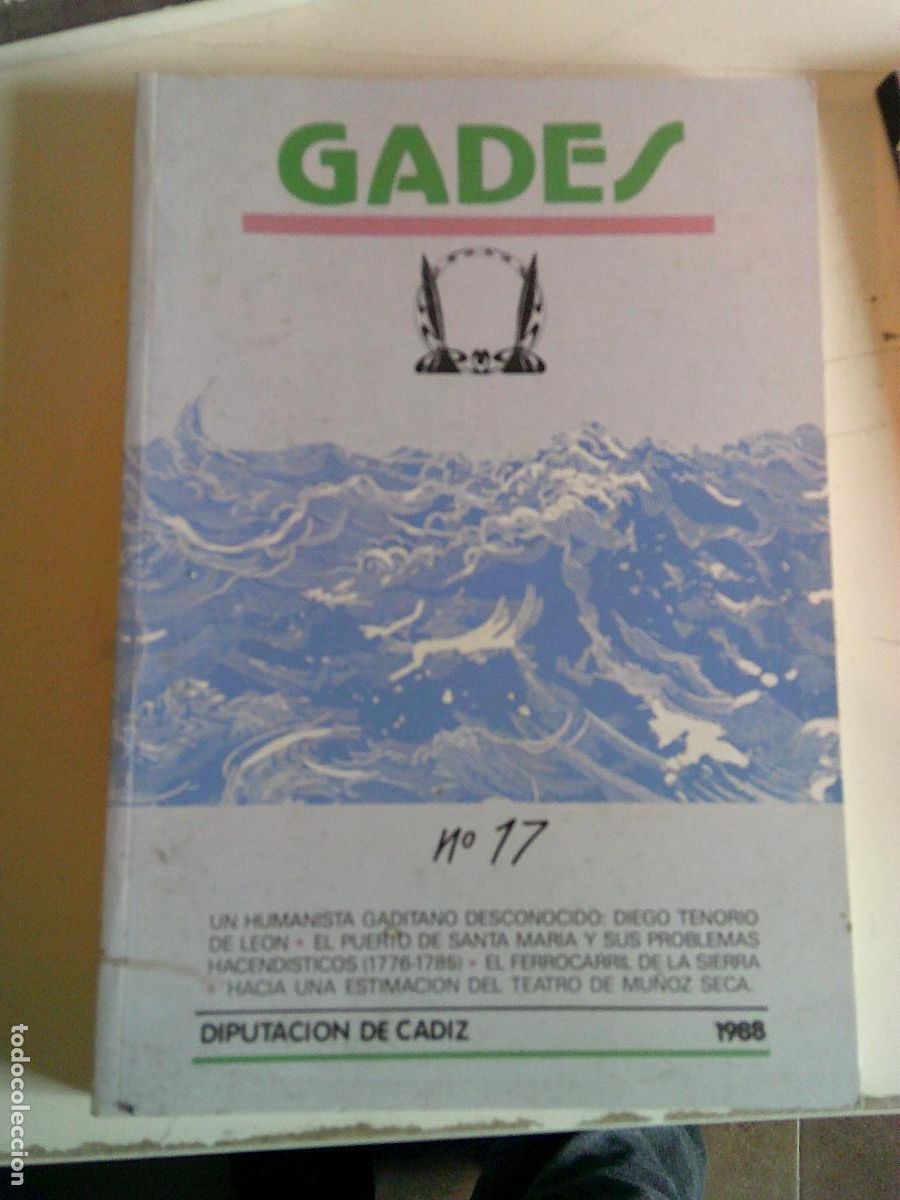Libros de segunda mano: Gades N&ordm; 17 Diputaci&oacute;n de C&aacute;diz 1988