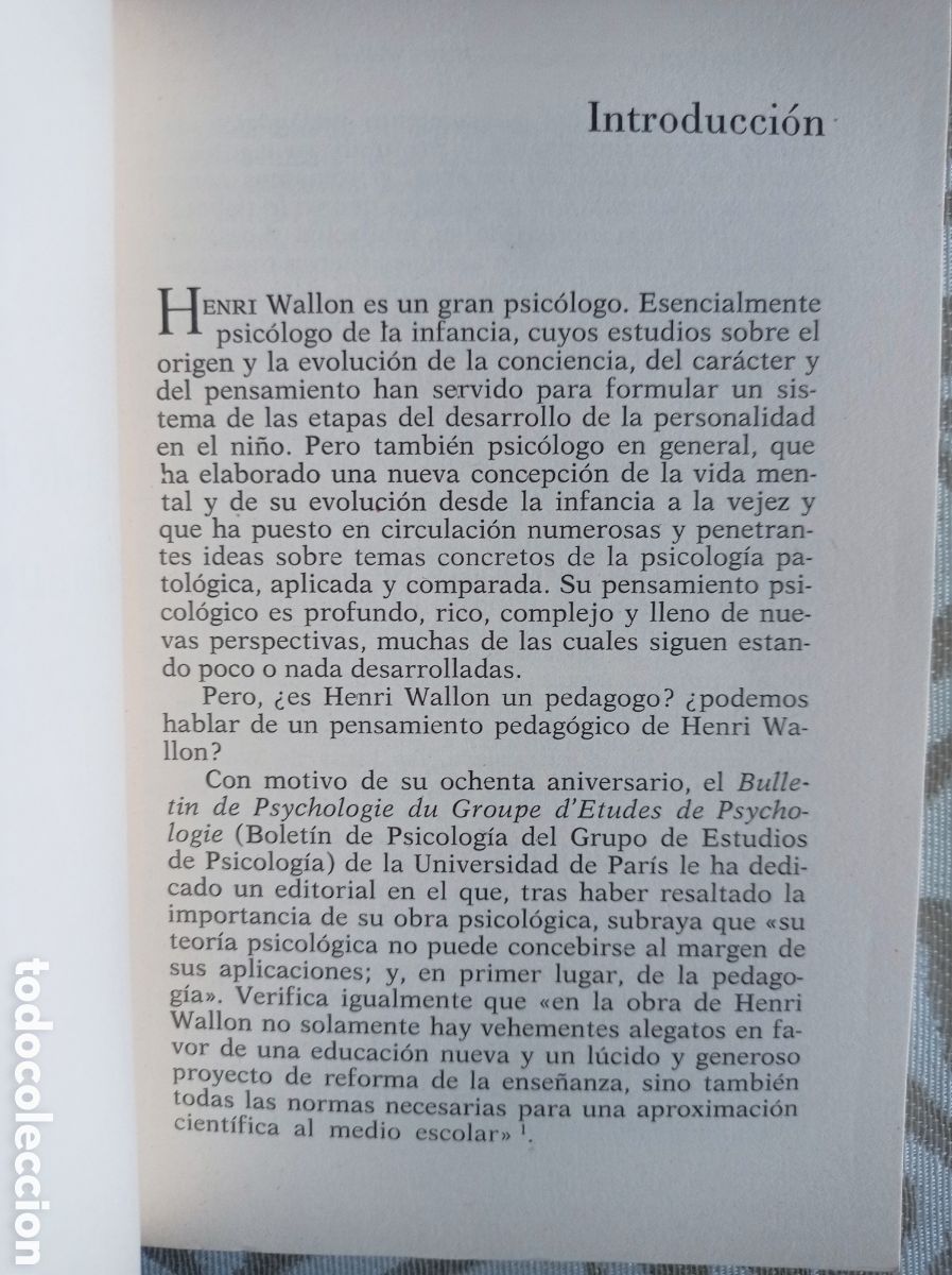 Libros de segunda mano: QU&Eacute; HA DICHO VERDADERAMENTE WALLON. TRANG-THONG. PEDAGOG&Iacute;A. - Foto 4
