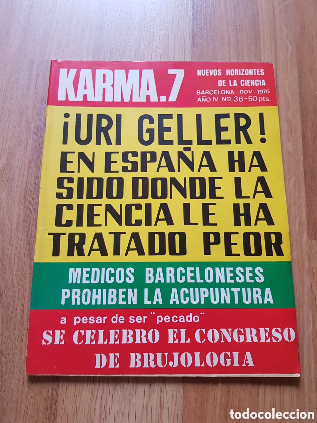 Libros de segunda mano: Revista karma 7. Uri geller
