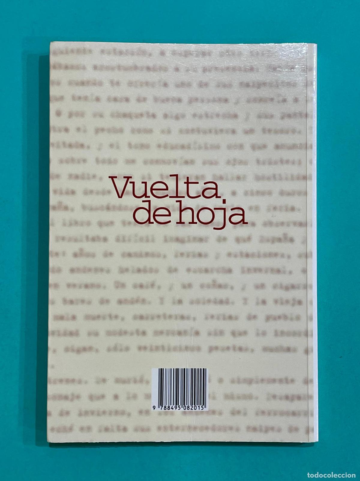 Libros de segunda mano: VUELTA DE HOJA - Manuel Alc&aacute;ntara - TALLER DE EDITORES - Foto 2