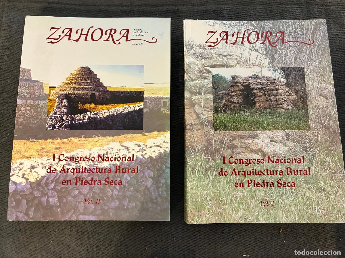 Libros de segunda mano: Albacete revista Zahora dos tomos congreso nacional de arquitectura rural y piedra seca