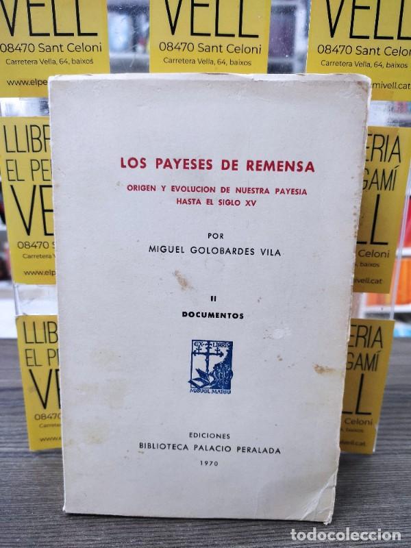 Livros em segunda m&atilde;o: Los Payeses de Remensa Vol.II : Documentos - Golobardes Vila, Miguel - Ed. Bib.Palacio Peralada 1970
