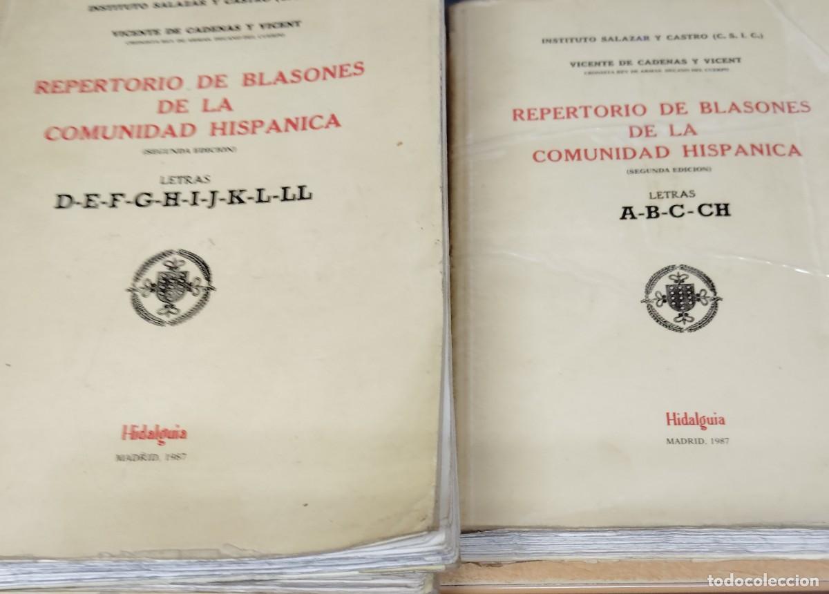 Libros de segunda mano: REPERTORIO DE BLASONES DE LA COMUNIDAD HISPANICA. VICENTE DE CADENAS Y VICENT, 4 TOMOS.