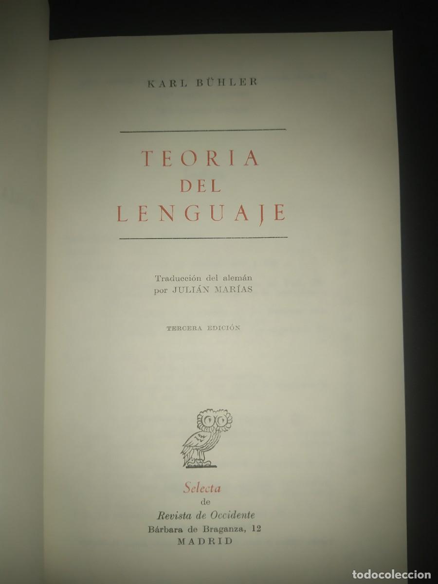 Libros de segunda mano: TEORIA DEL LENGUAJE - KARL BUHLER - Foto 2