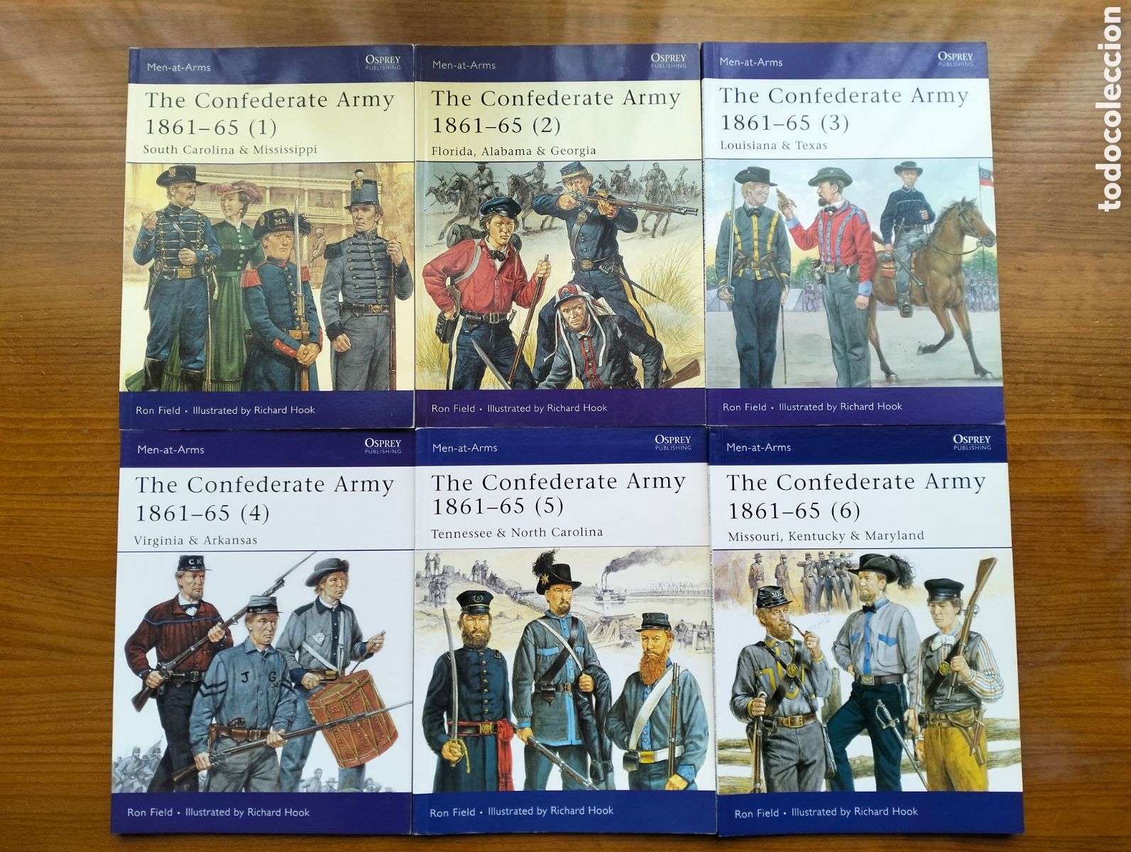 Libros de segunda mano: THE CONFEDERATE ARMY 1861-65 (6 vol.) / Field / Osprey P. (MAA 423, 426, 430, 435, 441, 446) 2005-08
