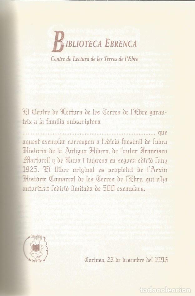 Libros de segunda mano: HISTORIA DE LA ANTIGUA HIBERA - FRANCISCO MARTORELL - FACSIMIL - Foto 4