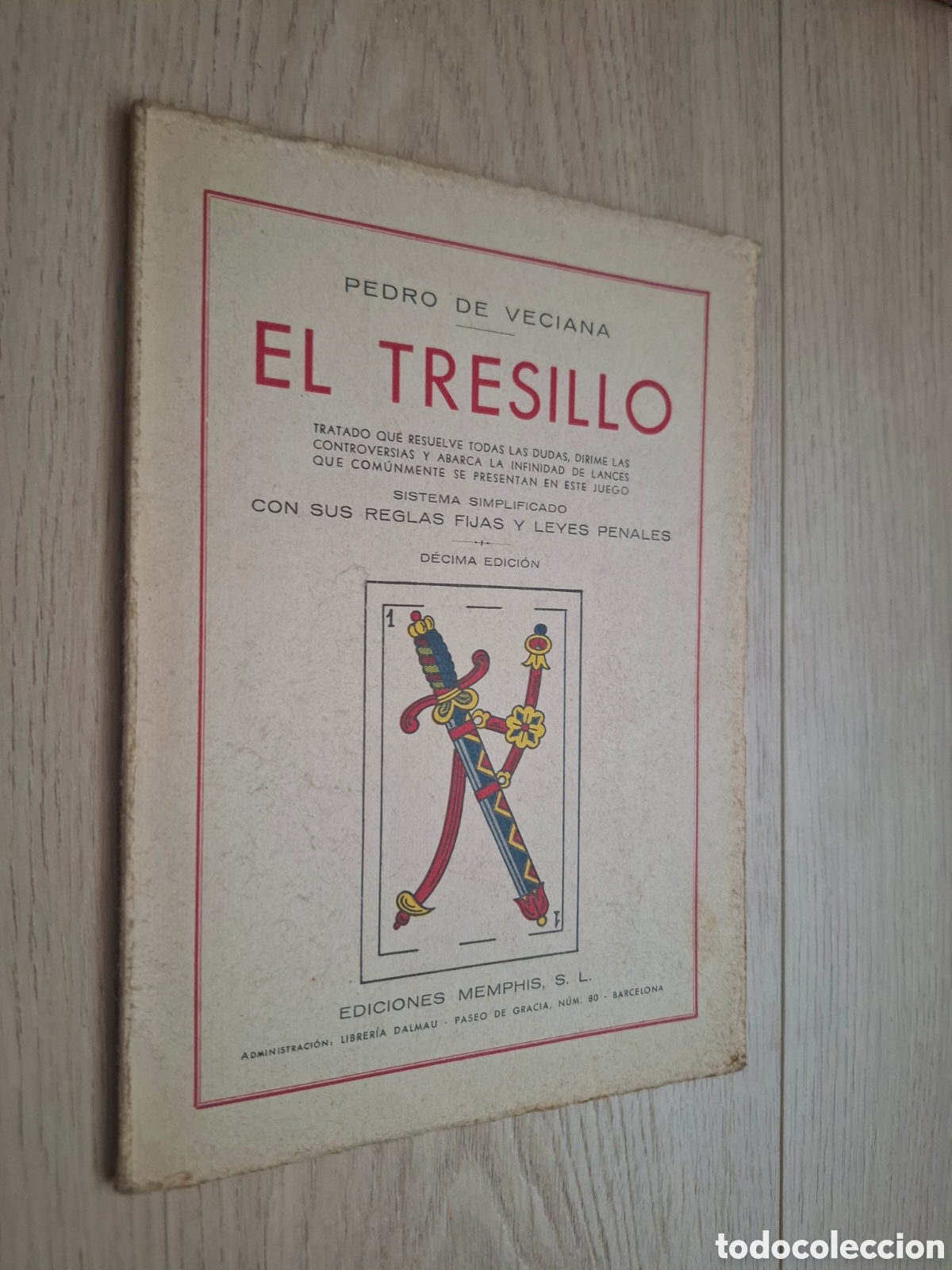 Libros de segunda mano: El tresillo, por Pedro de Veciana, tratado que resuelve todas las dudas en este juego, 1943