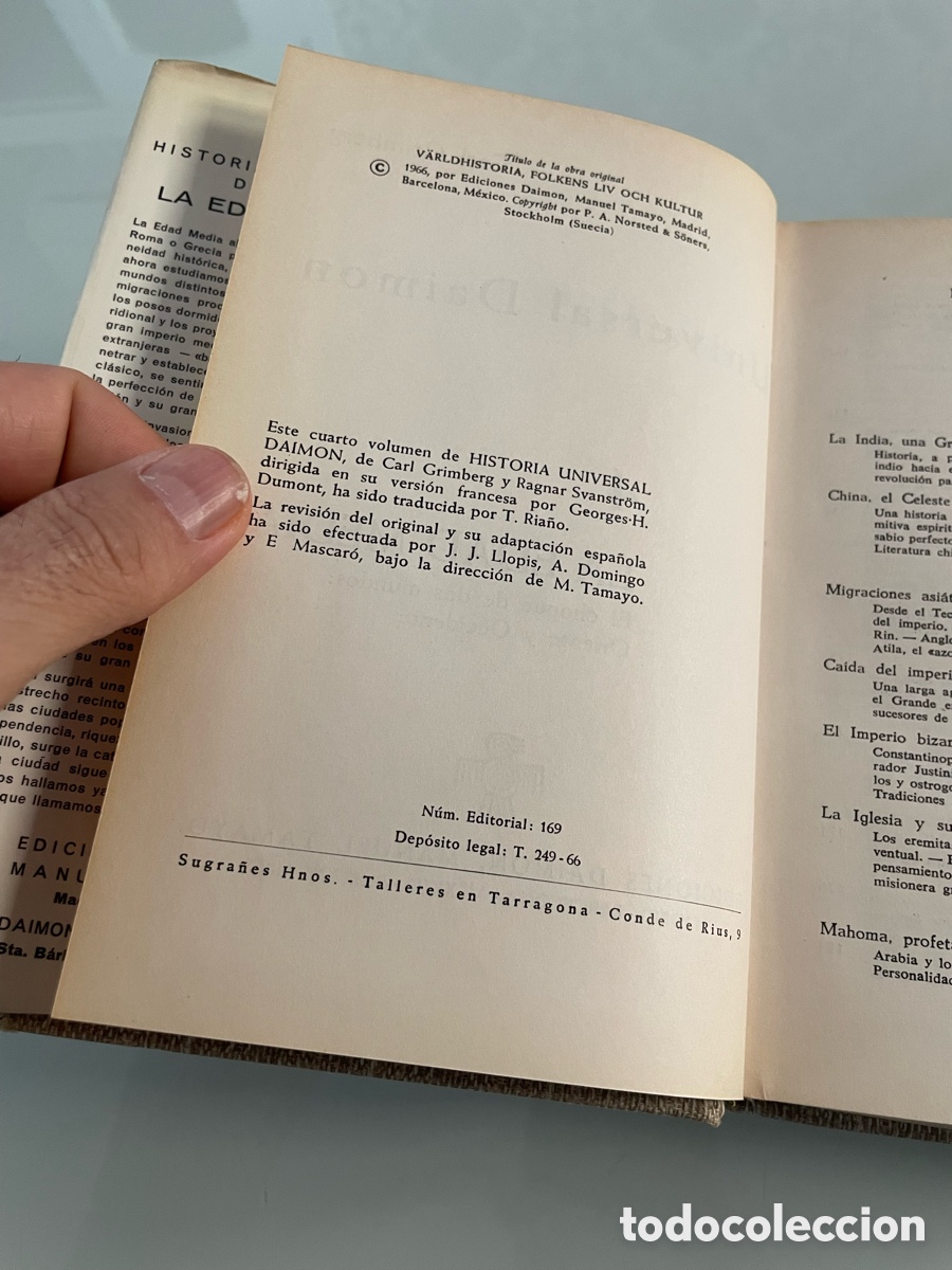 Libros de segunda mano: La Edad Media. Carl Grimberg. Ediciones Daimon. Primera Edicion 1966 - Foto 6