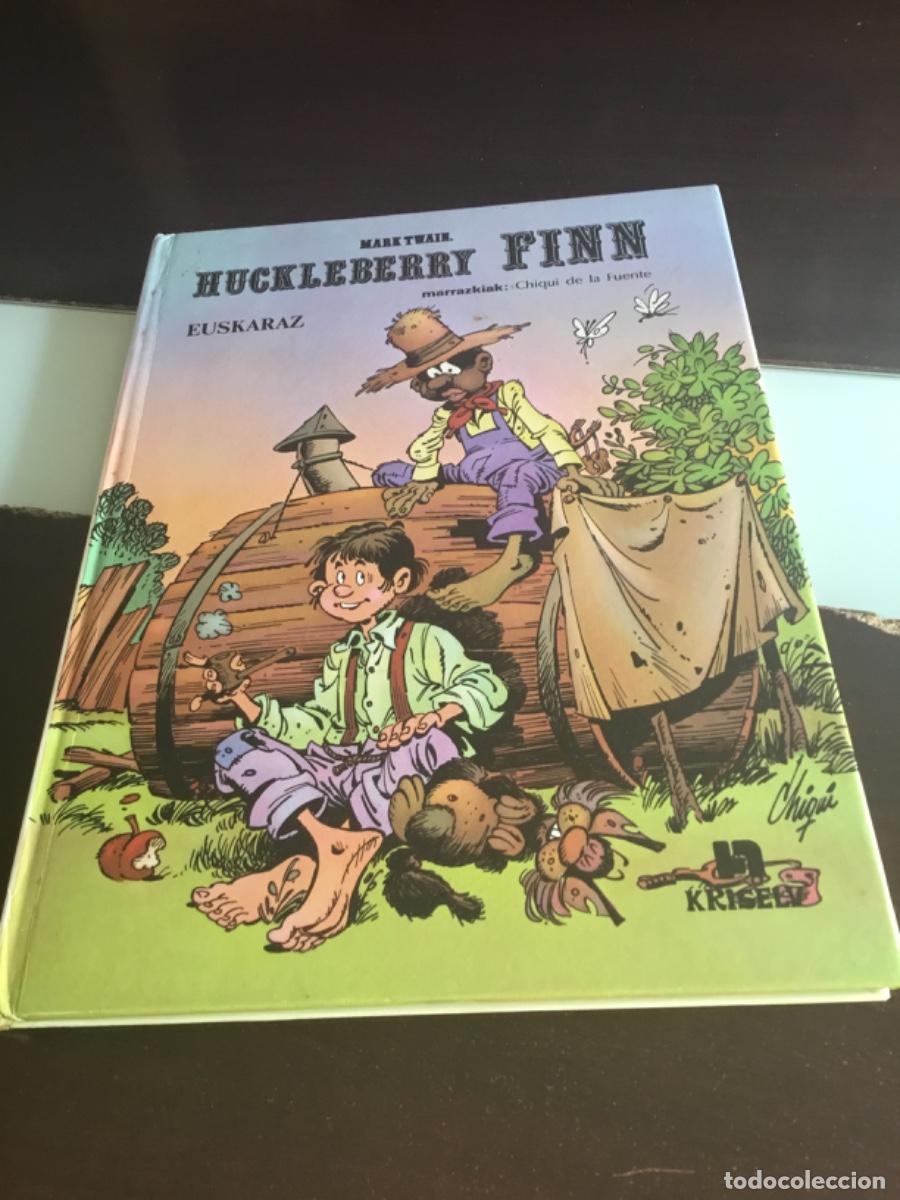 Libros de segunda mano: Huckleberry Finn, ed. Kriselv, Literatura ikusgarria n&ordm; 17, Chiqui de la Fuente, en Euskera