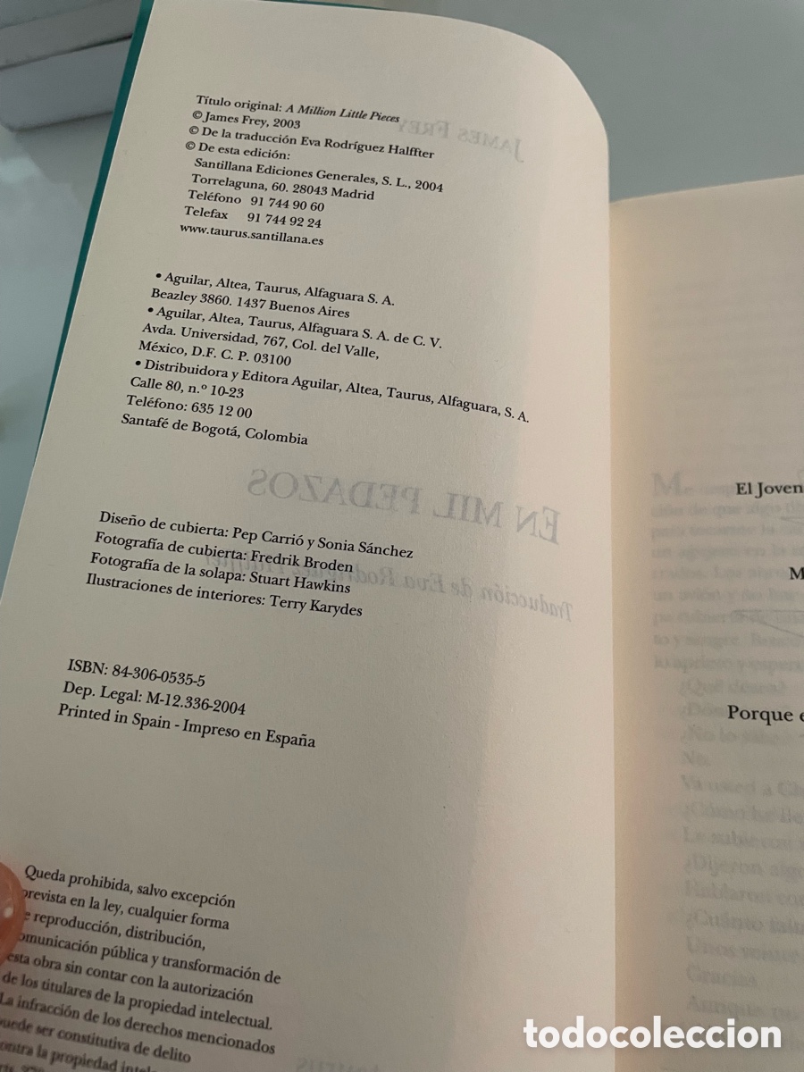Libros de segunda mano: En mil pedazos. James Frey. Taurus 1&ordf; edici&oacute;n 2004 - Foto 7