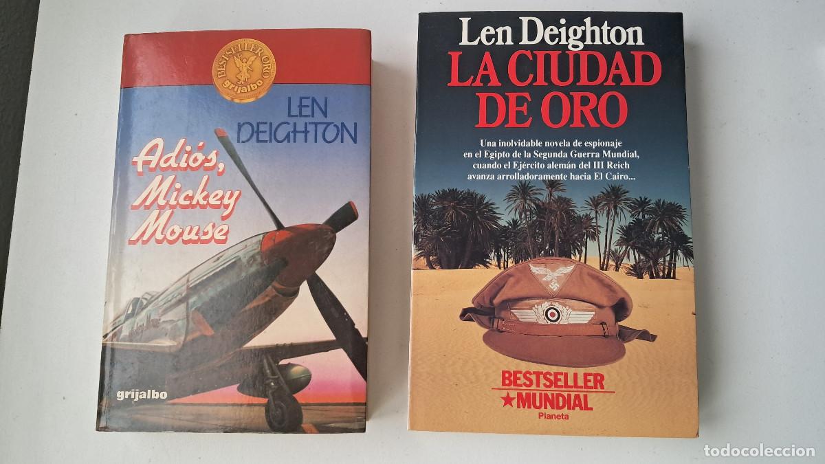 Libros de segunda mano: Lote 2 novelas Len Deighton (La ciudad de oro y Adi&oacute;s, Mickey Mouse)