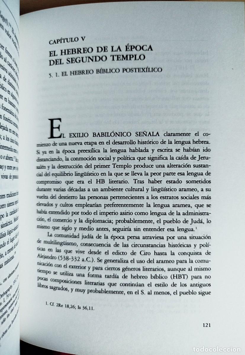 Libros de segunda mano: Historia de la lengua hebrea (S&aacute;enzBadillos) - Foto 4