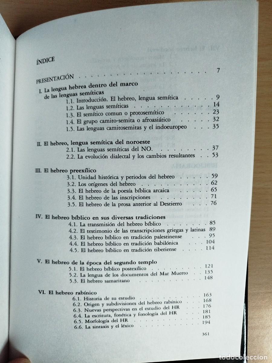 Libros de segunda mano: Historia de la lengua hebrea (S&aacute;enzBadillos) - Foto 7