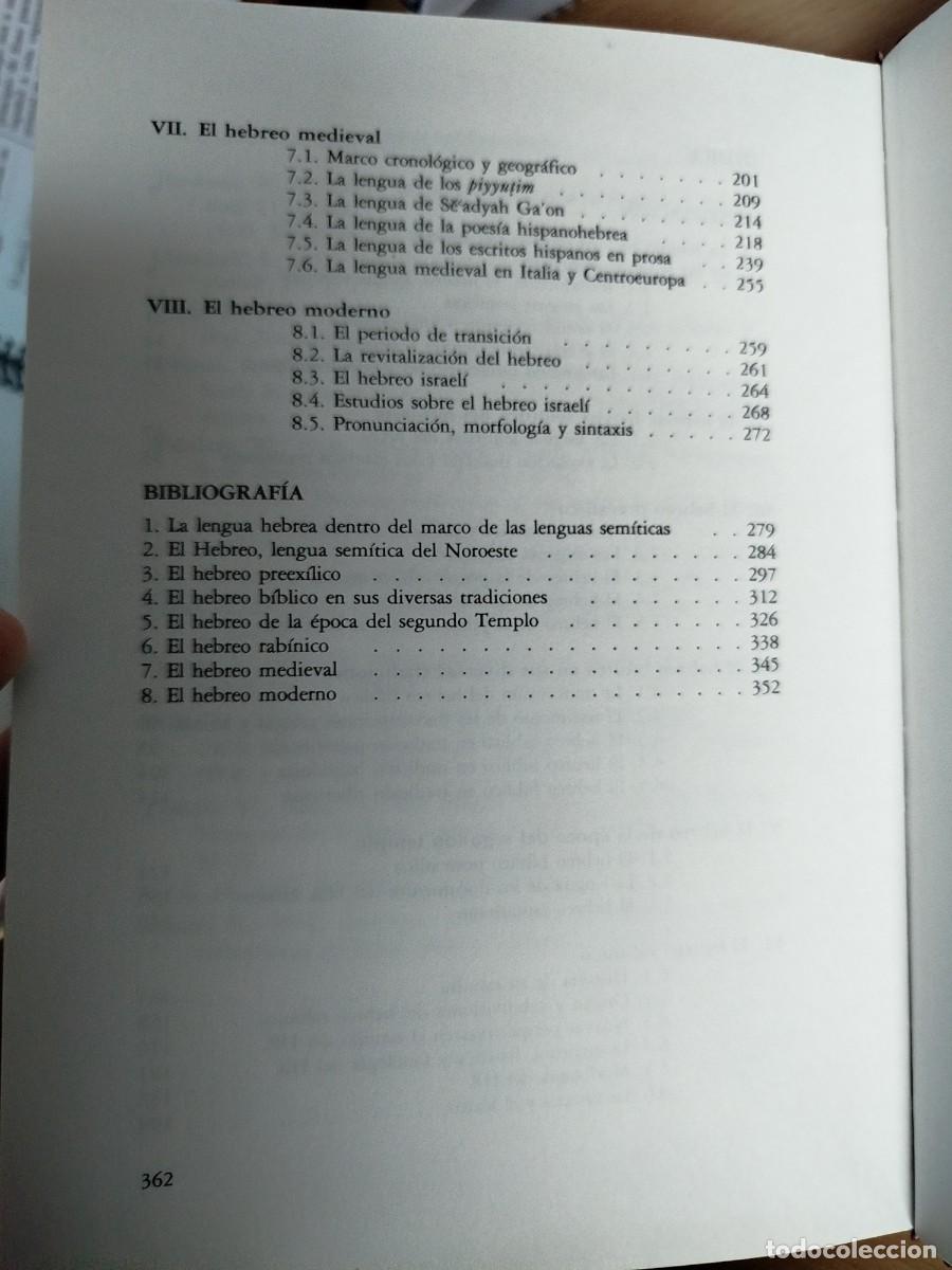 Libros de segunda mano: Historia de la lengua hebrea (S&aacute;enzBadillos) - Foto 8