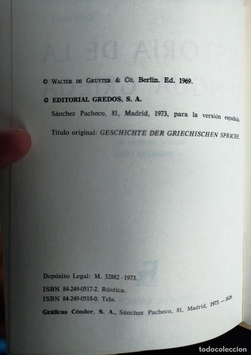 Libros de segunda mano: Historia de la lengua griega - Foto 4