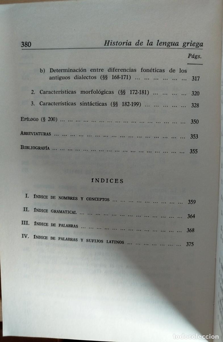 Libros de segunda mano: Historia de la lengua griega - Foto 8