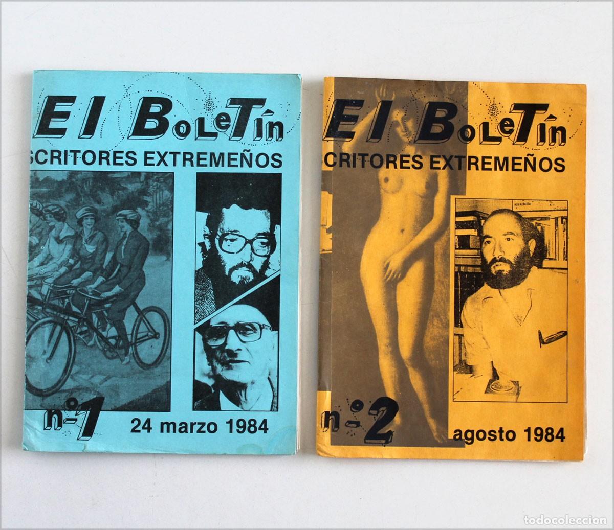 Libros de segunda mano: EL BOLET&Iacute;N DE LOS ESCRITORES EXTREME&Ntilde;OS. N.&ordm; 1, marzo 1984 y N.&ordm; 2, agosto 1984. ACEE