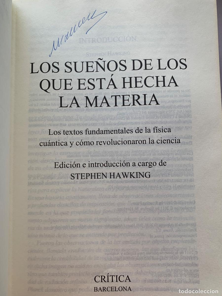Libros de segunda mano: Los sue&ntilde;os de los que est&aacute; hecha la materia (Bols 40) - Foto 2