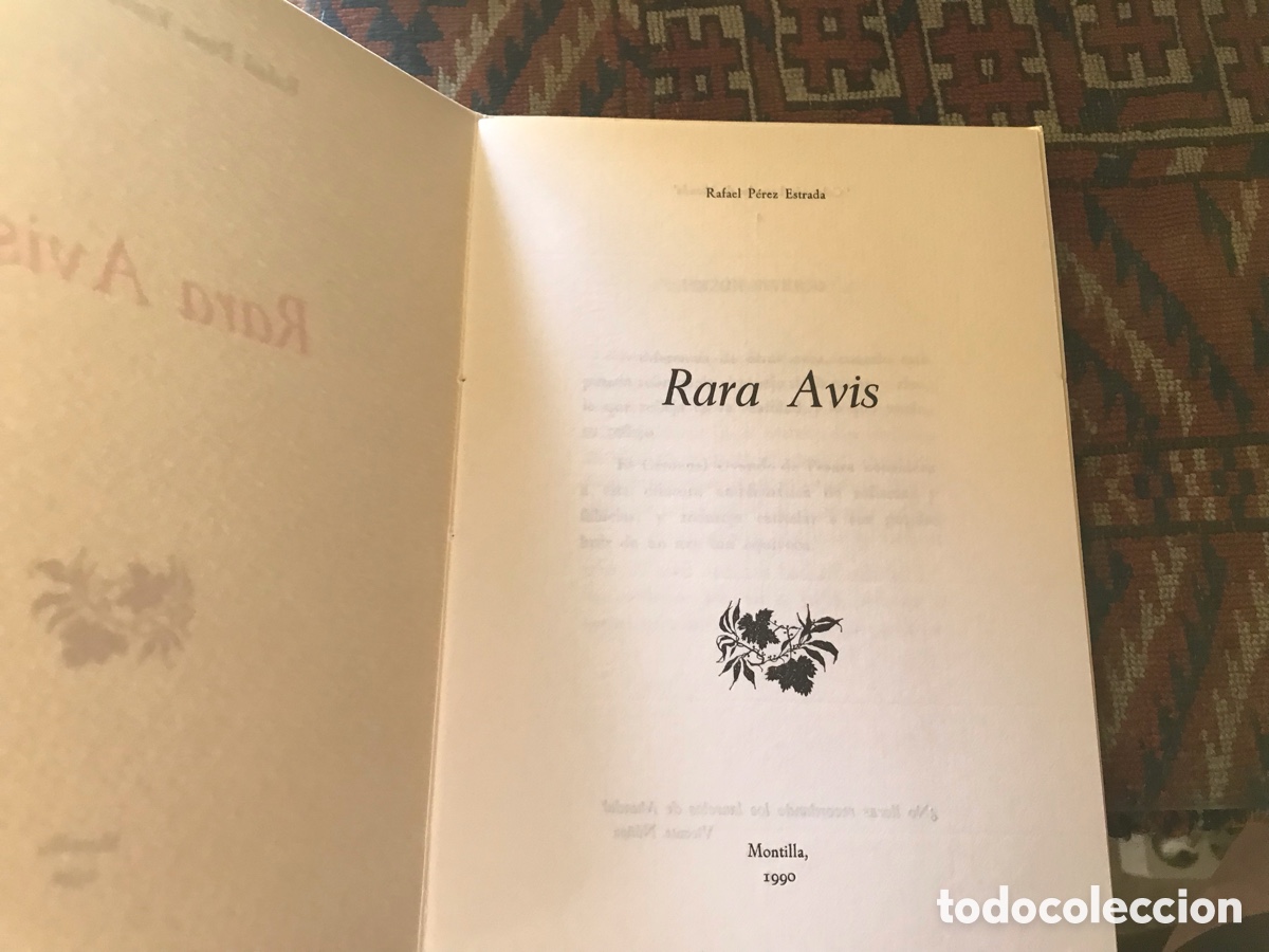 Libros de segunda mano: Rara avis. Rafael P&eacute;rez Estrada. Colecci&oacute;n laureles de Munda n&ordm; 4.
